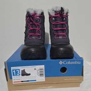 Columbia Children's Waterproof/ Snowboots Boots - Black and Pink